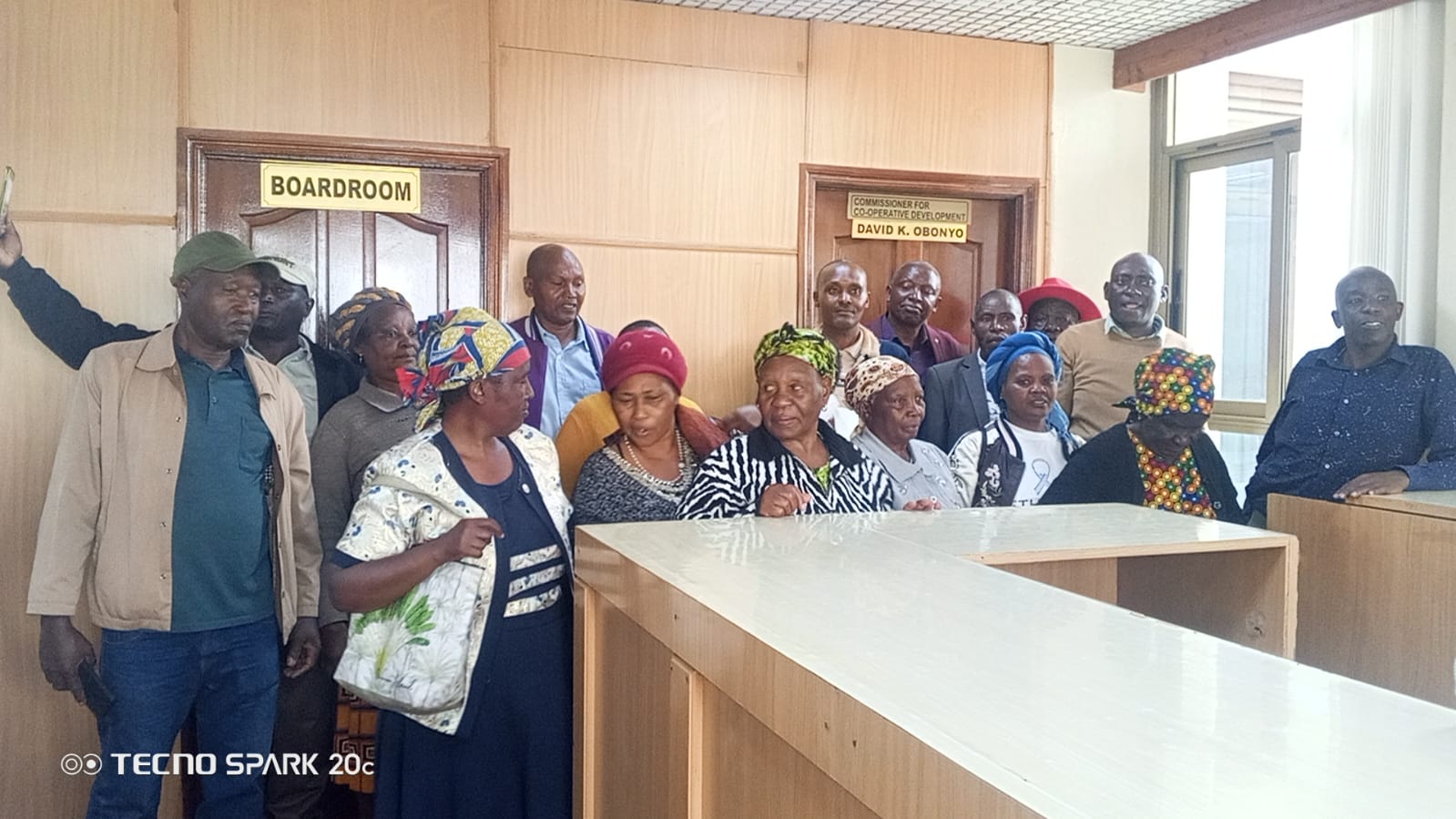 Samuru Gituto cooperative members in the boardroom area